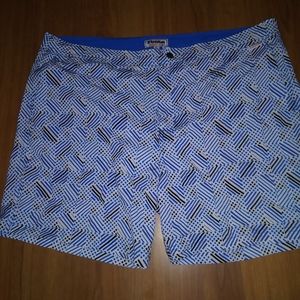 NWOT "Ibiza" blue,white & black swim trunks